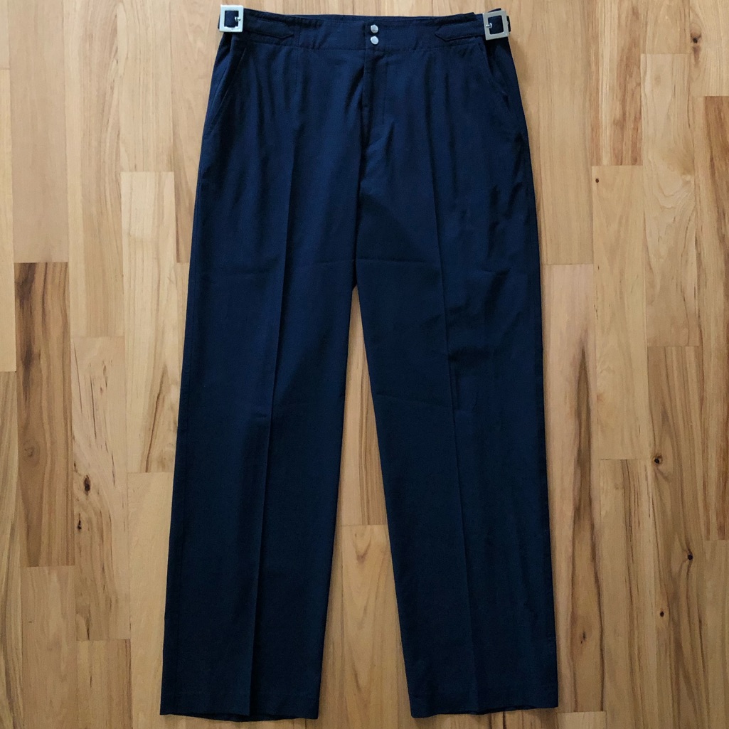 Versace Navy Straight Leg Trousers